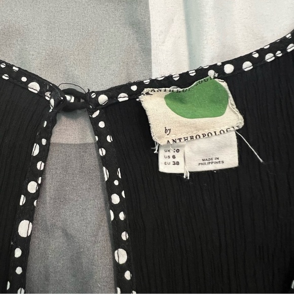 Anthropologie Black Abbey Crepe Wide Leg Jumpsuit Tie Waist Cocktail Size 6 - Picture 8 of 13